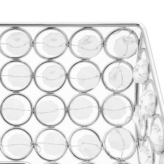 Elegant Wedding Card Box with Heart Lock, Clear Silver Design, 12.2″ x 6.3″