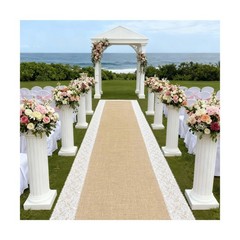 3ft x 50 ft Natural Burlap Wedding Aisle Runner,Outdoor for Wedding Ceremony …