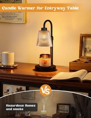 Innqoo Candle Warmer Lamp with Timer, Dimmable Regular(4.7 in), A-Black