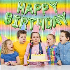 Pastel Rainbow Foil Fringe Curtain Streamers Party Backdrop Foil Fringe Backd…