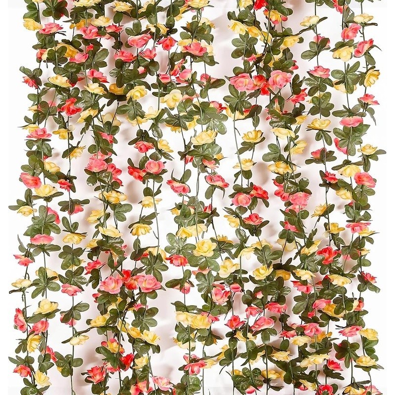 Champagne Orange Silk Flower Garland 5pcs Wedding Party Decoration 41FT New