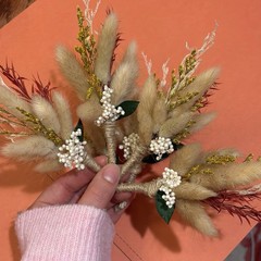 Dried Flowers Boutonnieres for Men Wedding Set of 6 Groom