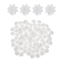 90pcs 1 1/4″ Mini Star Gift Bows Christmas Bows for Gift Wrapping, White