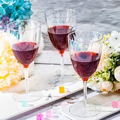 32 Pieces 7.6 oz Clear Plastic Champagne Glasses Hard Disposable Plastic