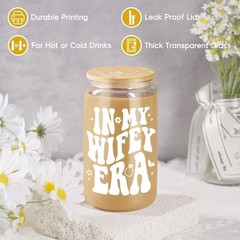 Fairy’s Gift Wifey Era Cup, Wedding, Bride Gifts for Her, 16 Ounces, White
