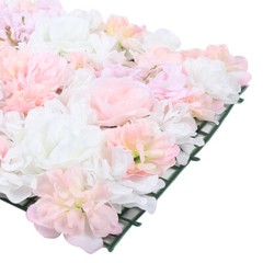 8 Pcs Wedding Artificial Silk Flower Wall Panel Floral Backdrop Party Decoration