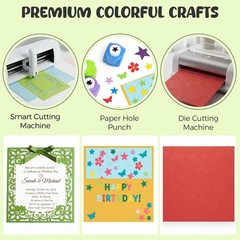 SallyFashion 60 Sheets Colored Cardstock Paper 12×12, Medium, multi