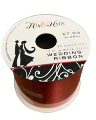 RED STUDIO HIS & HERS WEDDING RIBBON 2.5” Width WOVEN EDGE 30ft Floral