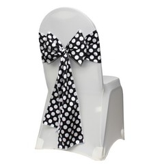 YCC Linens – Satin Chair Sashes Ribbon Bow Wedding Banquet Decor (Pack of 10)