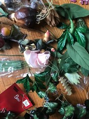 Silk Assortment Flowers Garland Arrangements Crafts Fruit Leaves Lot