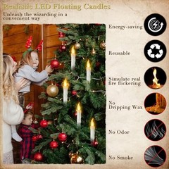 Halloween Decorations,Floating Candles with Magic Wand Remote Control-Battery