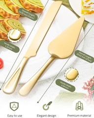 13-Inch Premium Cake Cutting Set for wedding,Exquisite Cake Knife and Server Set
