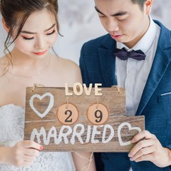 10Pcs Durable Wooden Slice Table Numbers Hanging Wedding Centerpieces Decor