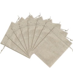 25 50 100 Wedding Hessian Burlap Jute Favour Gift Bags Jewelry Drawstring Pouch