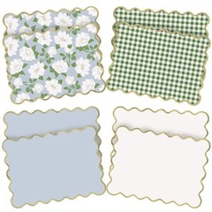 Assorted Garden Party Scalloped Paper Placemats Tableware (15″ x 13″) 8 Count