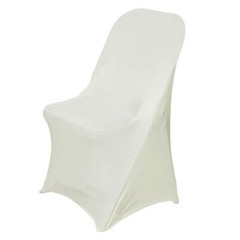 10 Ivory Stretchable Spandex Chair Covers Wedding Banquet Reception Decorations