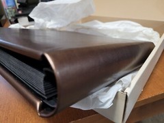 Genuine 8×10 Bronze Leather Wedding Album Fits 24 Prints LNIB