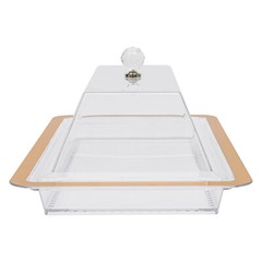 Acrylic Wedding Cake Display Plate Cookies Deserts Stand Serving Tray with Lid
