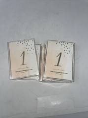 harlow grey Paper Card number 1 to 10 (set of 5) Table Number Sign