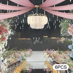 6PCS 5x15FT Ceiling Drapes Ceiling Draping Backdrop Curtains for Party Wedding