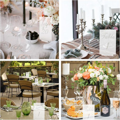 20PCS Acrylic Wedding Table Numbers 1-20 with Stands 4X6In Clear for Wedding Par