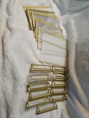 10 Gold Acrylic Table Number Frames With Stands