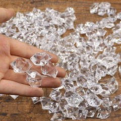 100/200pcs Crystal Transparent Fake Crushed Ice Stones Party Wedding Decorations