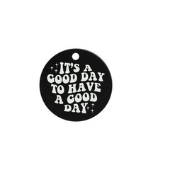 Elegant Black Round Tag with Motivational Quote Great for Gift Wrapping, Display