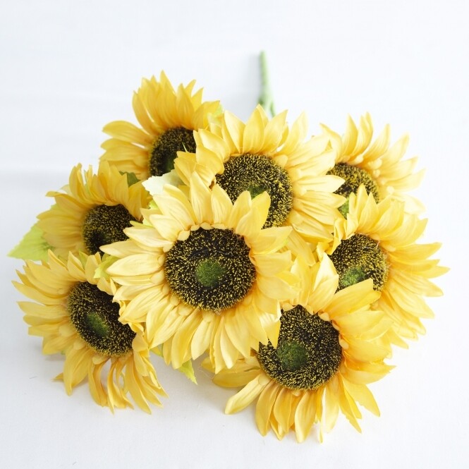 SUNFLOWER 9 HEAD ARTIFICIAL 60CM WEDDING EVENT DECOR