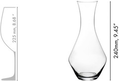 Merlot Decanter Machine-Made Crystal Glass Red Wines 25 oz Dishwasher Safe