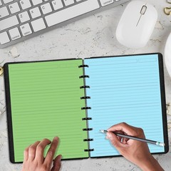 (2-Pack) 9-Disc Discbound 5 Colorful Line Paper Pre-punched Happy Planners In…