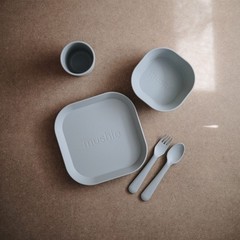 Mushie Square Dinnerware Plates For In Denmark Set Of 2 Cloud