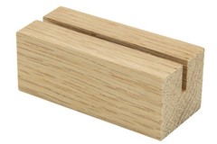 Oak Wood Table Number Holders | 2.5″ Wide & 1″ Tall | For Acrylic & Paper Cards