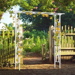 Exquisite Garden Arbor Wedding Arch Backdrop Stand Metal Trellis Archway White