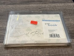 Vintage 2001 NOS Guest Book ANY OCCASION Wedding Roses Light Green White Grey