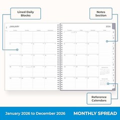 2026 Weekly and Monthly Planner Calendar, January 2026 8.5″ x 11″ Laila- 2026