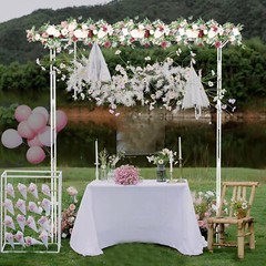 Metal Arbor Wedding Arch Garden Trellis Pergola Arbor for Climbing Plant Flower