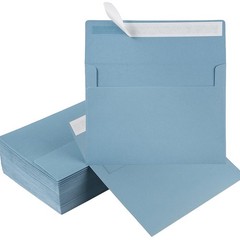 50 Pack 5 x 7 Envelopes Colored Self Seal for 5.25 x 7.2 inches, Dusty-Blue