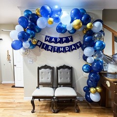 Navy Blue Gold Balloon, 60 Packs 12 Inch 12 Inch, & Light