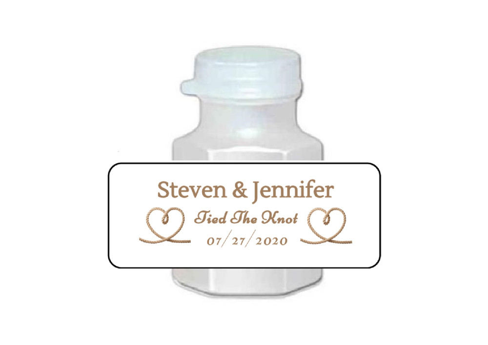 30 wedding mini bubble labels stickers personalized country barn, favors