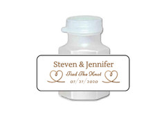 30 wedding mini bubble labels stickers personalized country barn, favors