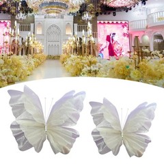 Gauze Fake Butterfly Wedding Decor Backdrop Party Giant Artificial Butterfly
