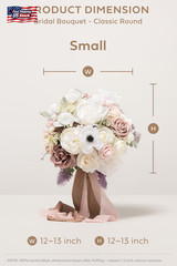 Ling’S Moment Dusty Rose Bridal Bouquet for Bride, Blush Pink Wedding Bouquets f