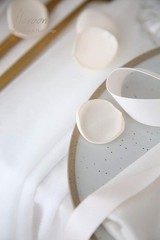 300 PCS Cream Faux Silk Rose Petals for Wedding Flower Girl Basket Scatter