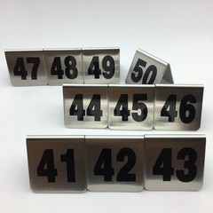 10 PCS Metal Tent Style Stackable Table Numbers Place Cards Black 4150 Event