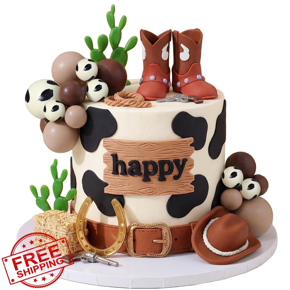 Knana Cowboy Cake Topper Brown Boot