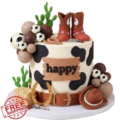 Knana Cowboy Cake Topper Brown Boot