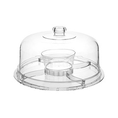 Cake Stand with Dome Lid, Clear Cake Plate, Multifunctional Display Stand