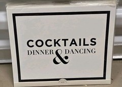 Party Signage- Cocktails- Dinner & Dancing – Papyrus- New