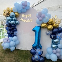 Navy Blue Gold Balloon, 60 Packs 12 Inch 12 Inch, & Light